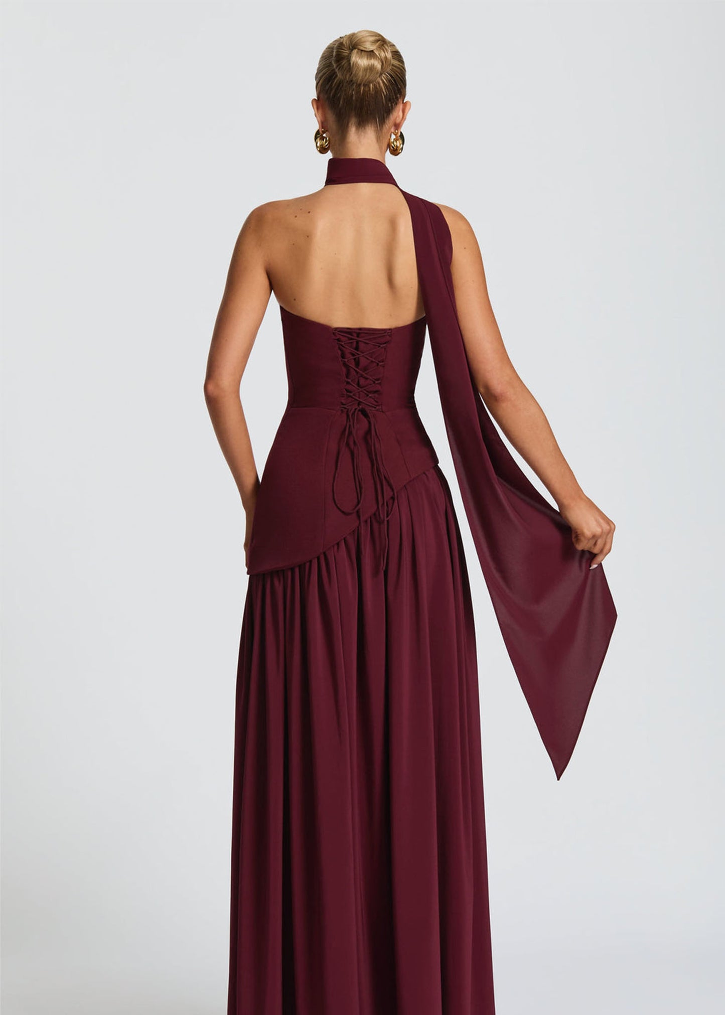 Soléa – Contrast Ribbon Burgundy