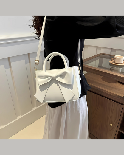 Bow Shoulder Bag Blanc