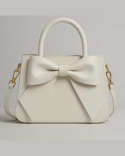Bow Shoulder Bag Blanc