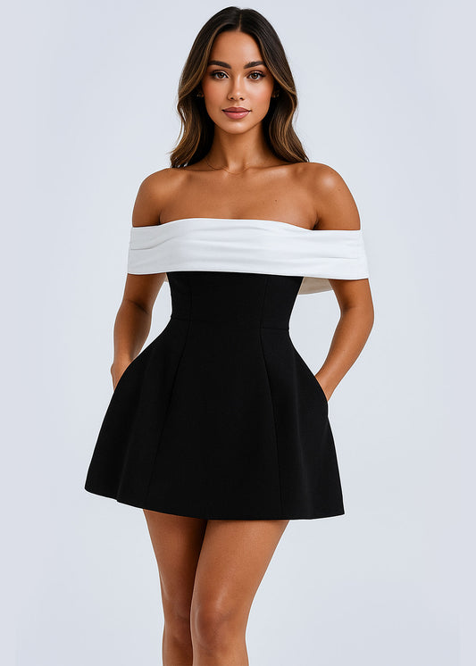 Backless Mini Bow Dress