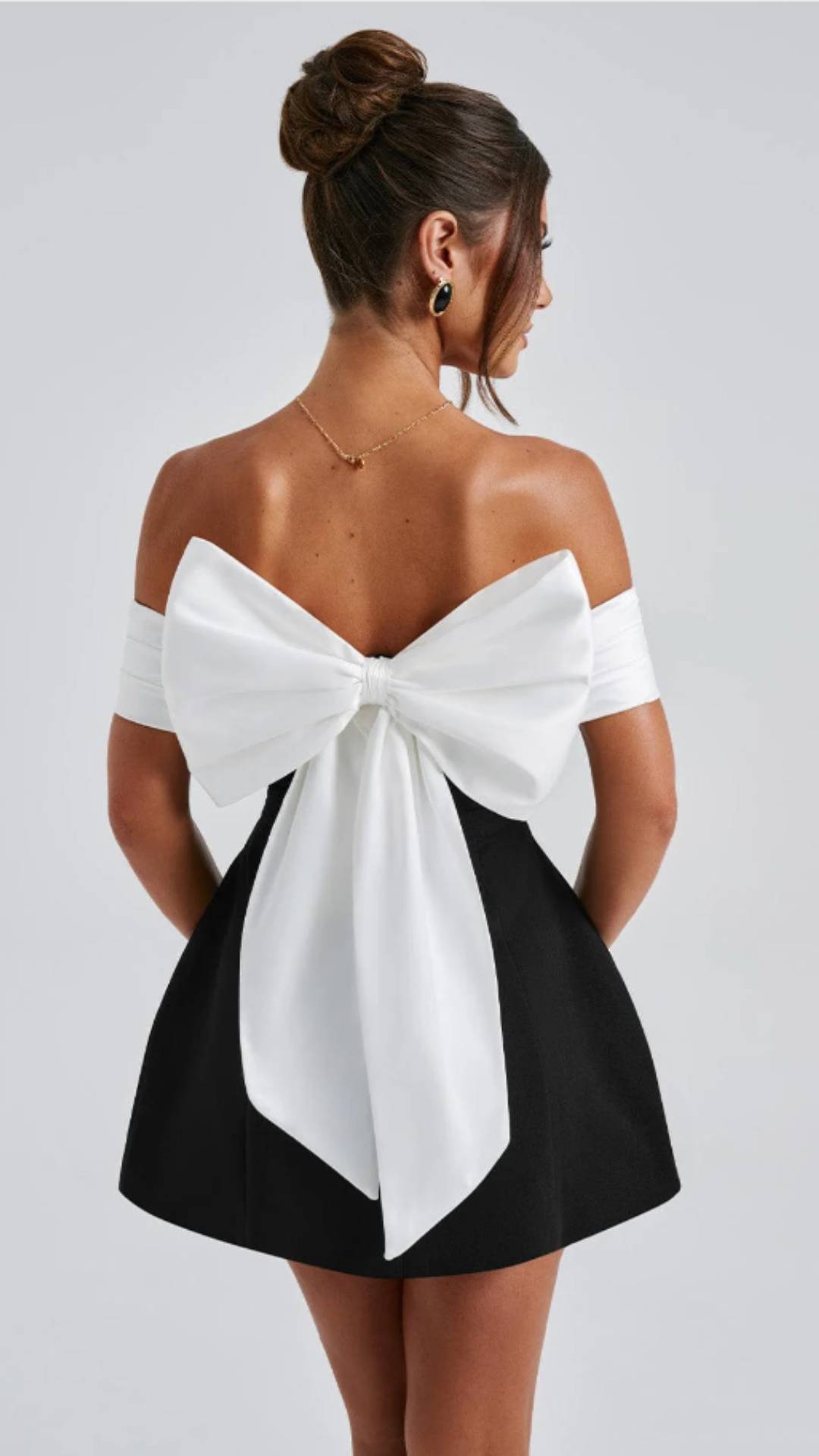 Strapless 3D Bow Mini Dress